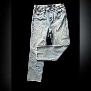 Flag & Anthem Aidie High Rise Light Straight Stretch Light Blue Jeans 10/30